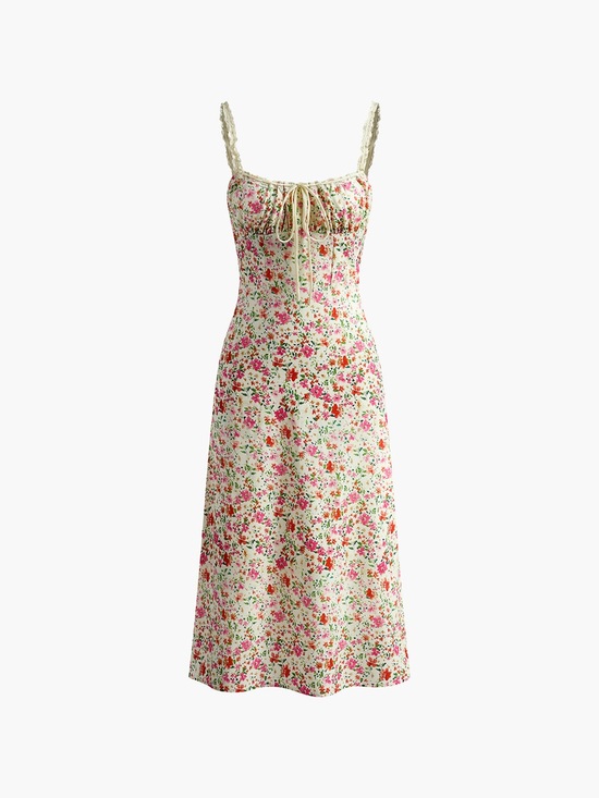 Commense Dresses & Skirts - NWT Commense Floral Print Trim Cami Midi Dress